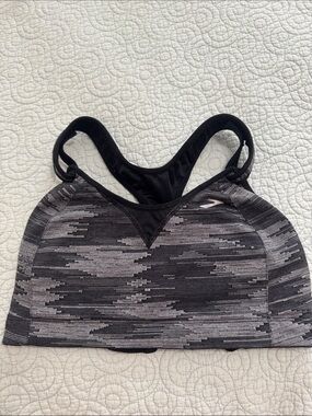 Brooks moving comfort Women's  Racerback Sports Bra - Black/Gray 36dd